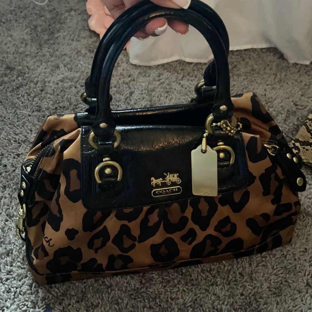Vintage leopard coach bag